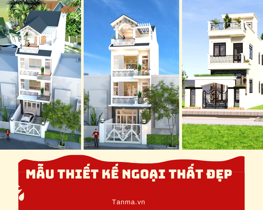 Mẫu  Thiết  kế  Ngoại  thất  nhà  nhiều  tầng