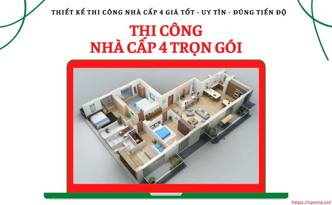 thi công trọn gói nhà cấp 4 tại củ chi