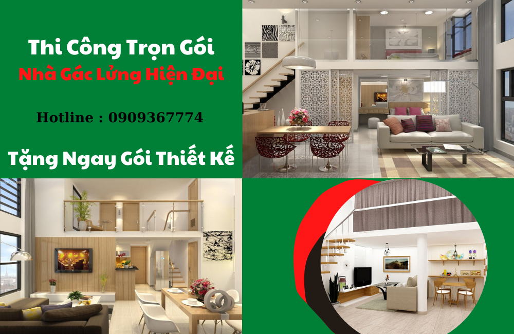 xây nhà 1 trệt 1 lửng trọn gói tại hóc môn