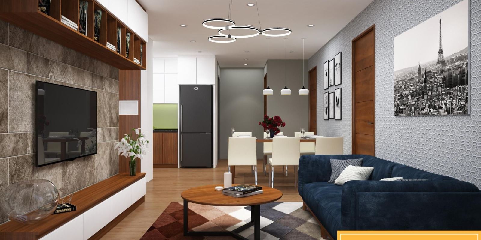 Nội thất căn hộ 70m2 đẹp